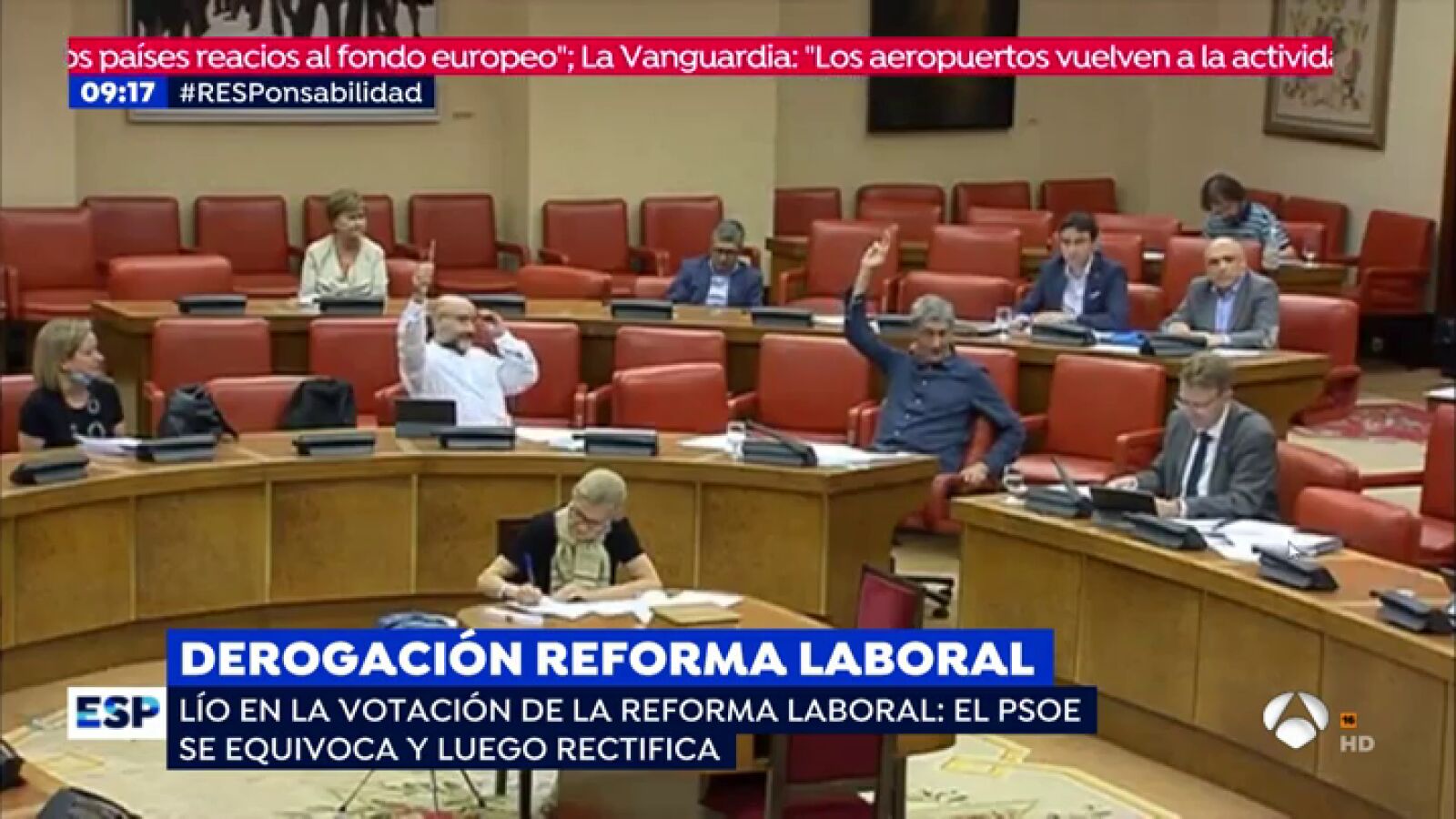 Sorpresa en el Congreso cuando el PSOE pide repetir una votación sobre la reforma laboral tras apoyar a Bildu