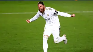 Sergio Ramos celebra su gol al Getafe Sergio Ramos celebra su gol al Getafe