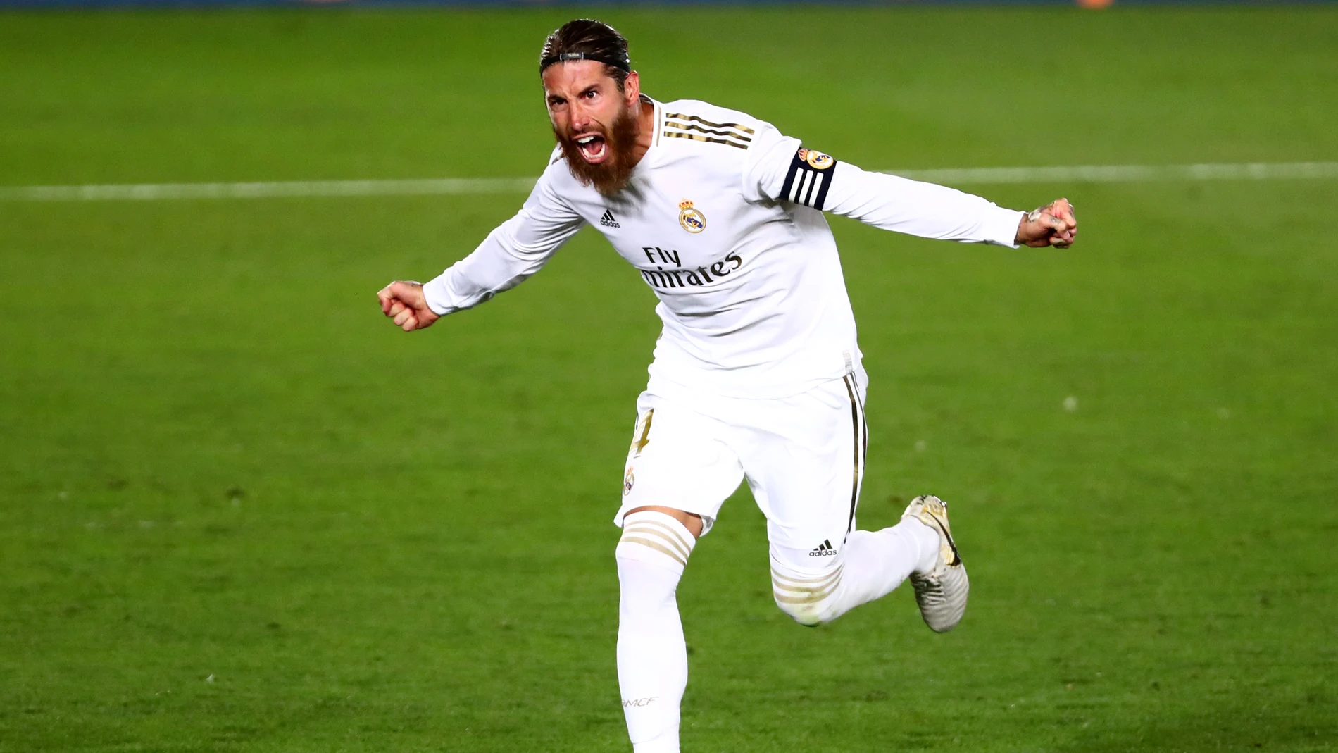 Sergio Ramos celebra su gol al Getafe Sergio Ramos celebra su gol al Getafe