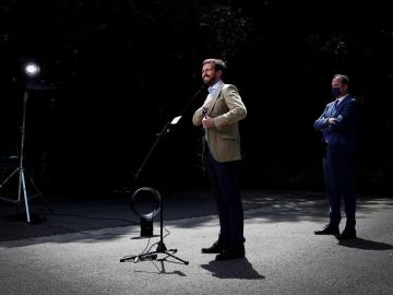 Pablo Casado en un acto de las elecciones vascas