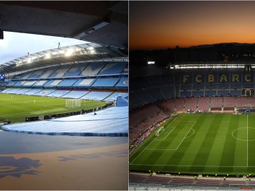 El Etihad Stadium y el Camp Nou