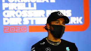 Lewis Hamilton, piloto de Mercedes, en el circuito de Spielberg Lewis Hamilton, piloto de Mercedes, en el circuito de Spielberg