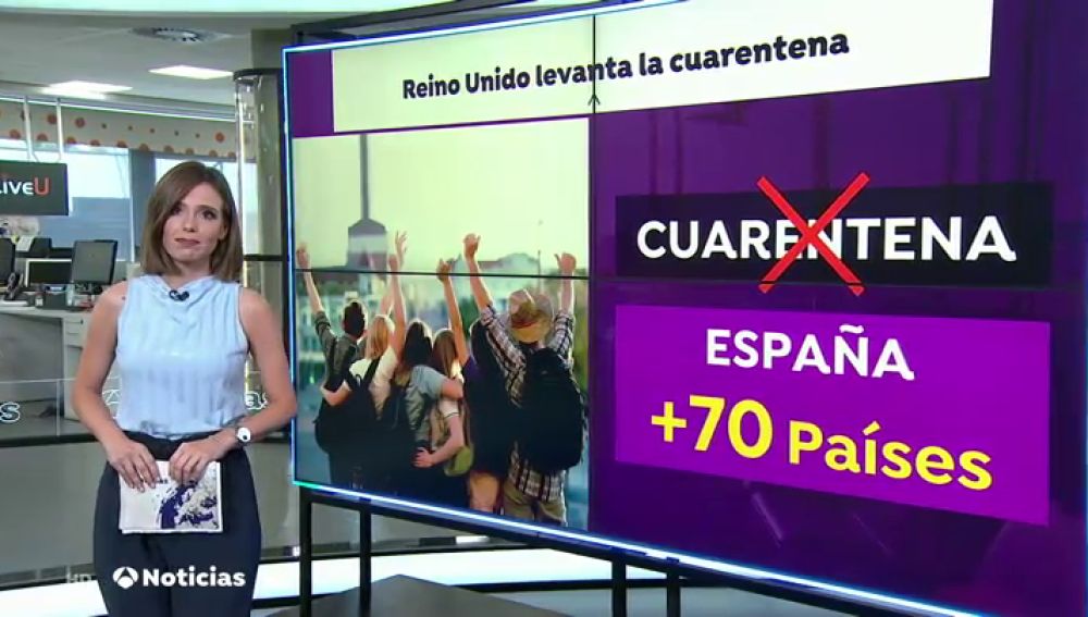 Inglaterra elimina la cuarentena obligatoria para pasajeros de España y otros 70 países "de menor riesgo"