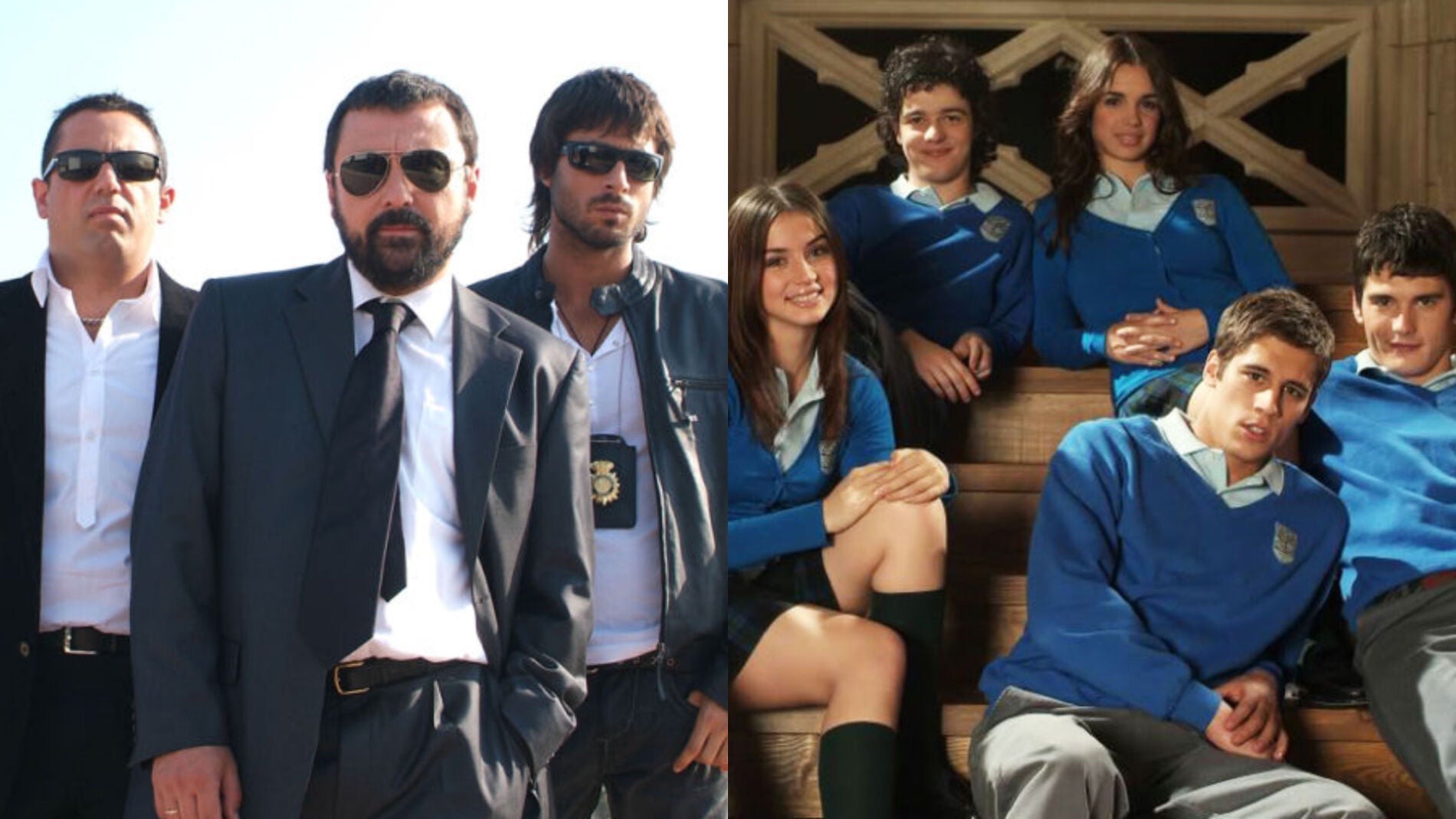 El d&iacute;a que 'Los hombres de Paco' recorrieron los pasadizos y el bosque de 'El internado'