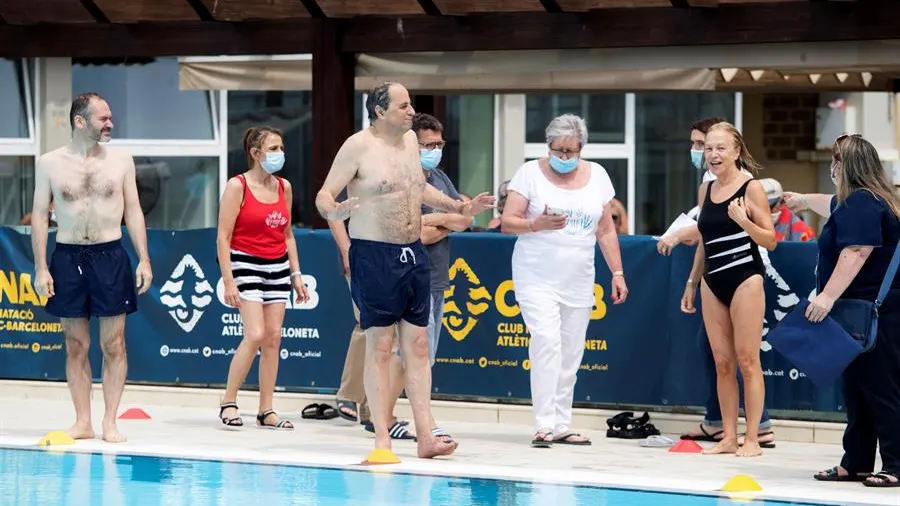 El presidente de la Generalitat, Quim Torra, asiste la fiesta "Mulla't per l'esclerosis múltiple". El presidente de la Generalitat, Quim Torra, asiste la fiesta "Mulla't per l'esclerosis múltiple".