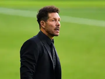 Simeone, durante un partido Simeone, durante un partido