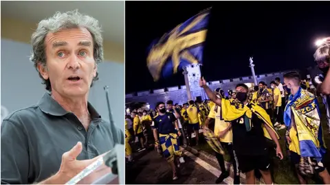 El reproche de Fernando Simón a los aficionados del Cádiz: "Si sube el Zaragoza yo no haré eso" El reproche de Fernando Simón a los aficionados del Cádiz: "Si sube el Zaragoza yo no haré eso"
