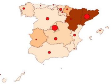 Mapa coronavirus en España 30 de agosto