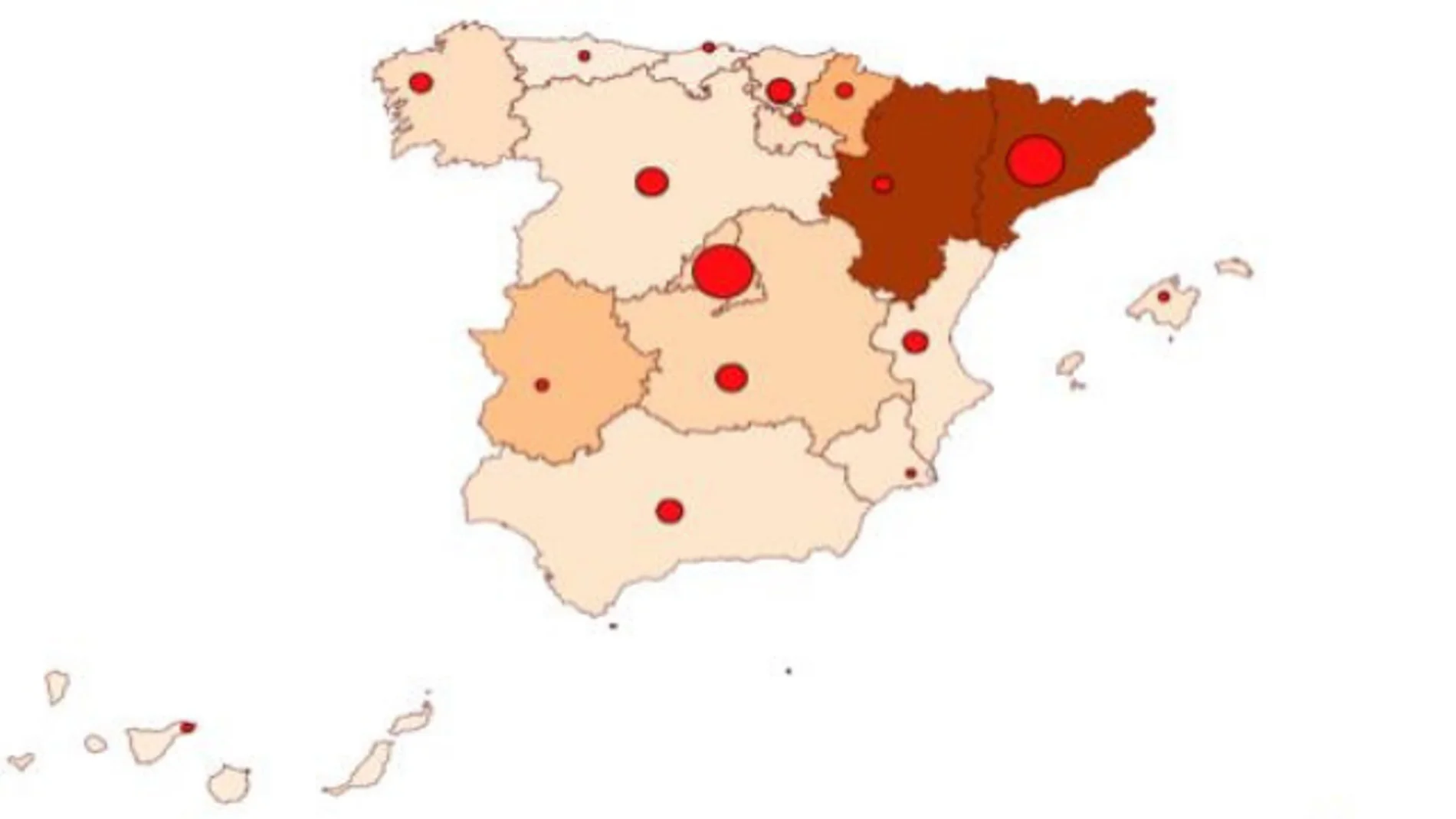 Mapa coronavirus en España 30 de agosto Mapa coronavirus en España 30 de agosto