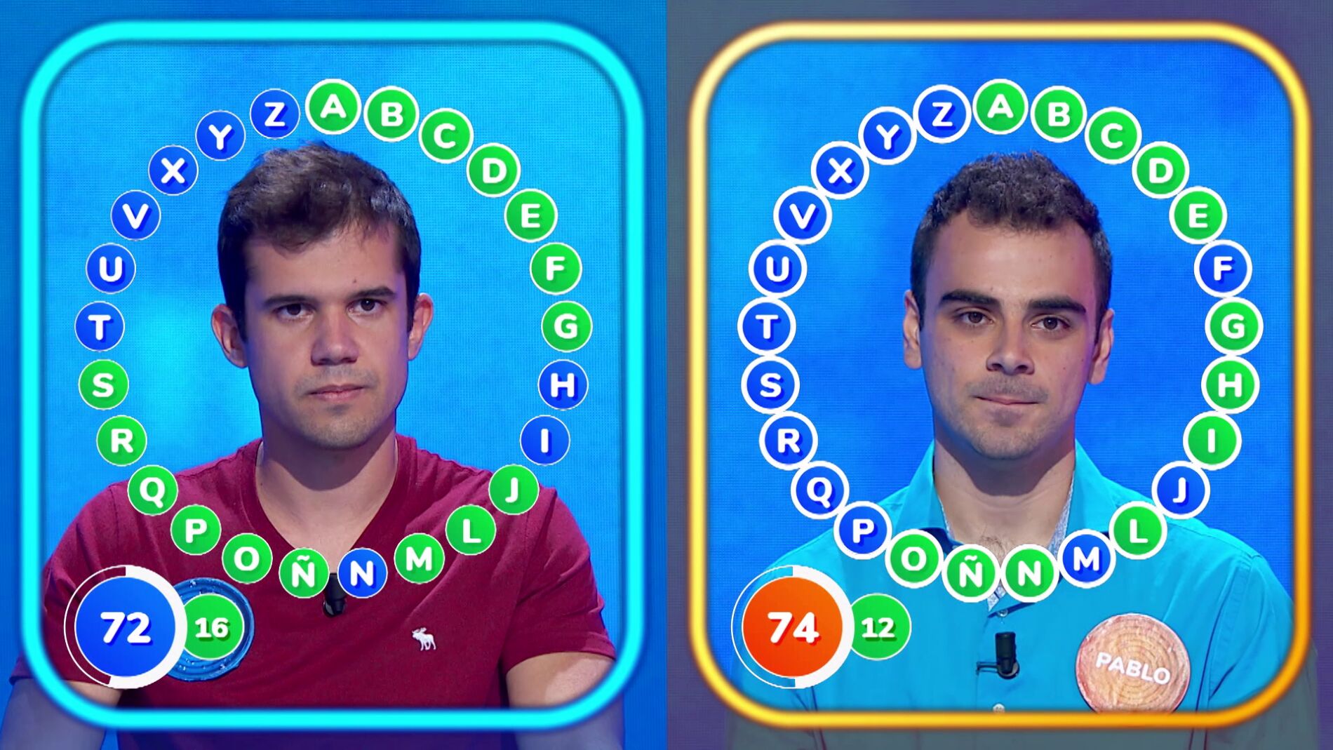 Estrategia y riesgo durante un duelo muy igualado entre Nacho y Pablo en 'El Rosco'