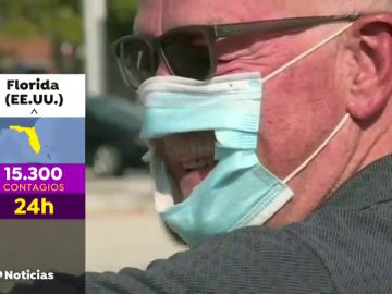 Activistas antimascarillas se manifiestan en Florida en el pico de contagios y con hospitales sin camas por coronavirus 