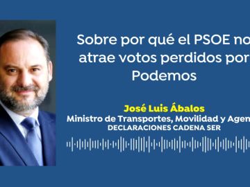 José Luis Ábalos sobre por qué el PSOE no atrae votos perdidos por Podemos: "No hay más que ver la irrupción de UP y su evolución”