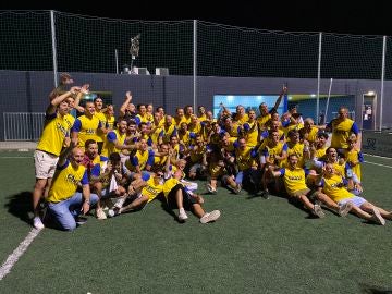 Los jugadores de Cádiz celebran el ascenso a Primera División