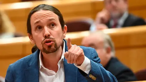 El vicepresidente segundo del Gobierno y líder de Unidas Podemos, Pablo Iglesias El vicepresidente segundo del Gobierno y líder de Unidas Podemos, Pablo Iglesias