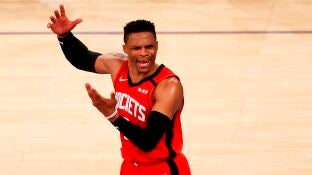 Russell Westbrook, en un partido de los Rockets