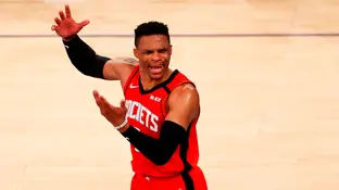 Russell Westbrook, en un partido de los Rockets Russell Westbrook, en un partido de los Rockets