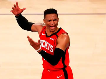 Russell Westbrook, en un partido de los Rockets Russell Westbrook, en un partido de los Rockets