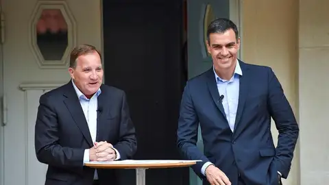 Pedro Sánchez tras la reunión con el primer ministro sueco para conseguir apoyos ante el Fondo de Recuperación: "Espero llegar a un acuerdo en julio" Pedro Sánchez tras la reunión con el primer ministro sueco para conseguir apoyos ante el Fondo de Recuperación: "Espero llegar a un acuerdo en julio"