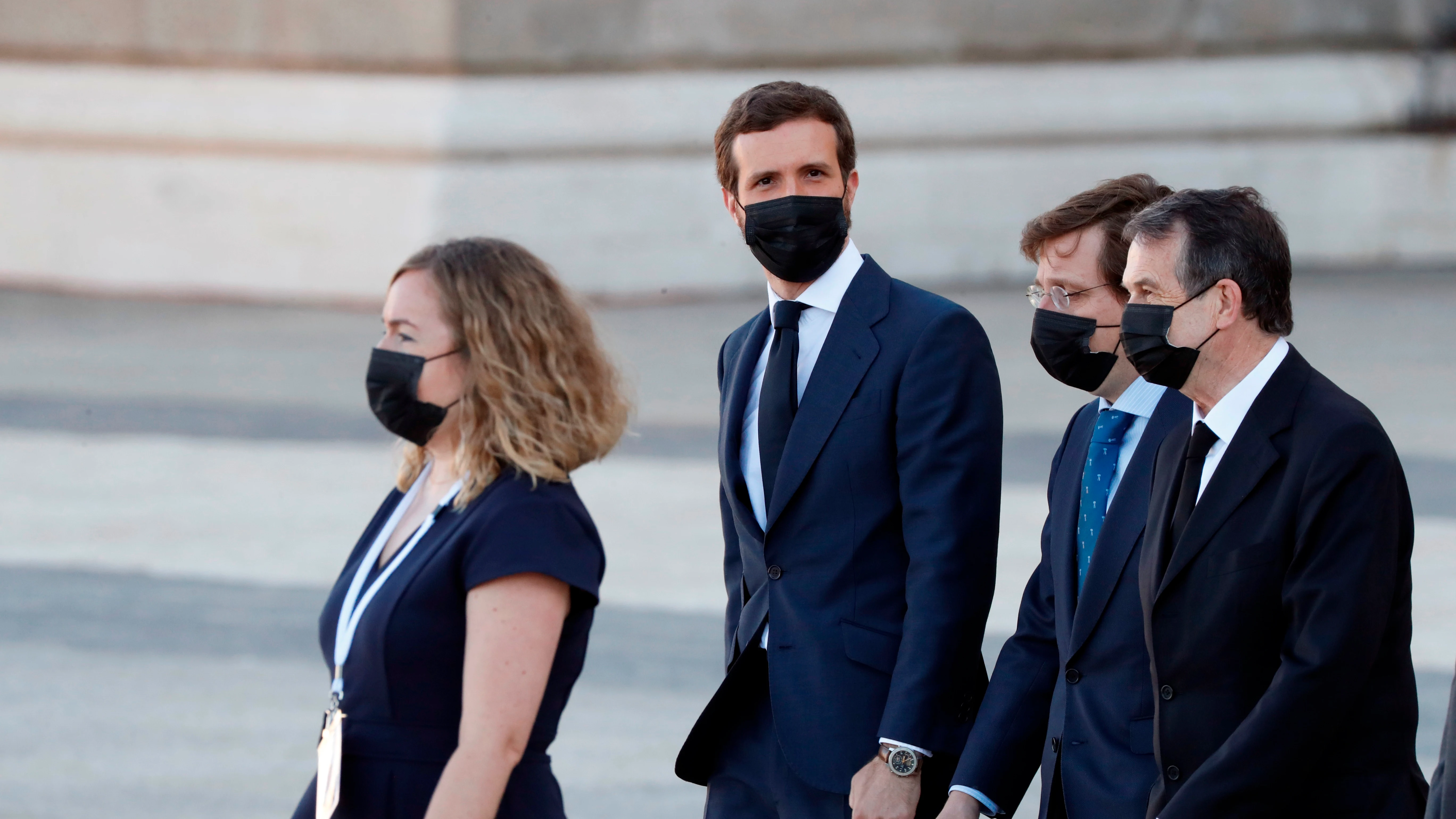 Pablo Casado, en el funeral de Estado