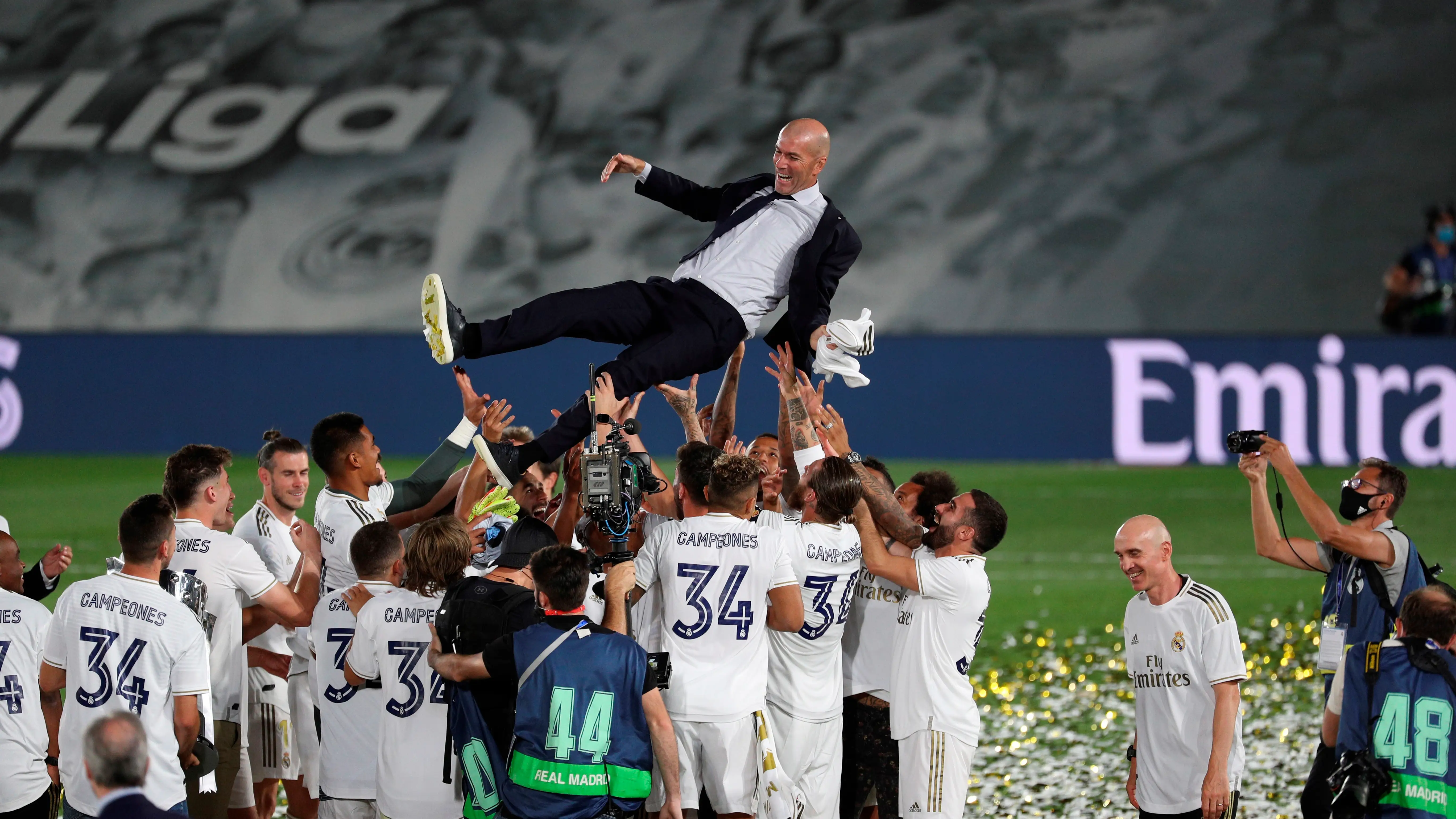 Zidane, tras ganar la Liga: "Hoy es uno de mis mejores d&iacute;as como profesional"