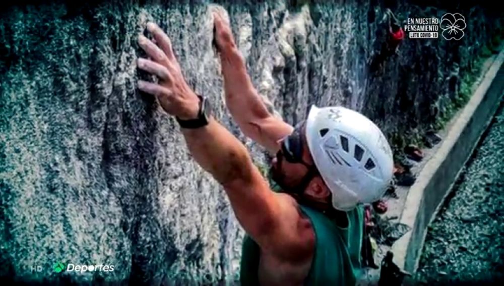 La última hazaña del escalador ciego Javier Aguilar: "Visualizo la subida en casa"