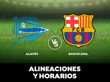 Alavés - Barcelona: Horario, alineaciones y dónde ver el partido de la Liga Santander en directo Alavés - Barcelona: Horario, alineaciones y dónde ver el partido de la Liga Santander en directo