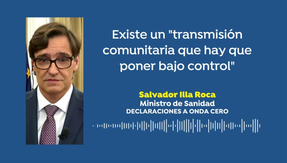Salvador Illa, sobre los brotes de Lleida y Hospitalet: "Existe una transmisión comunitaria que hay que poner bajo control"
