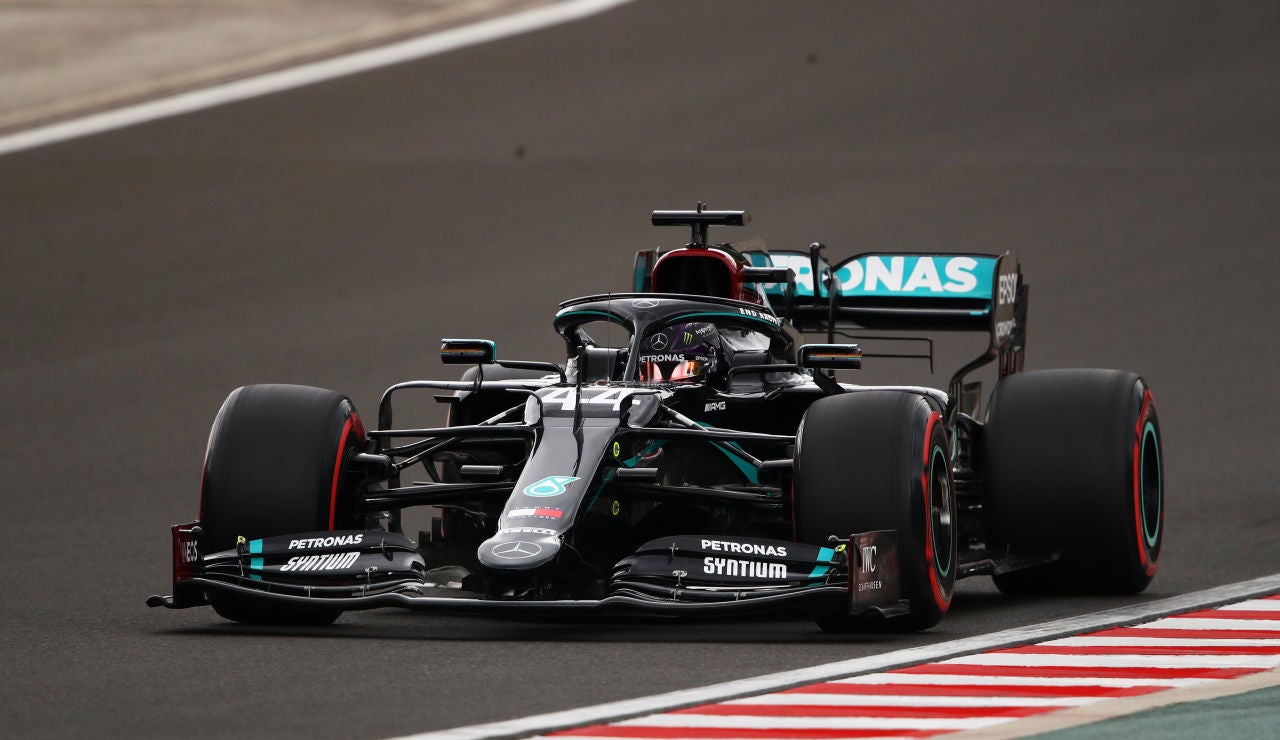 Lewis Hamilton, durante la clasificación del GP de Hungría