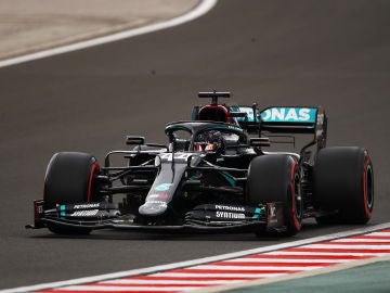 Lewis Hamilton, durante la clasificación del GP de Hungría