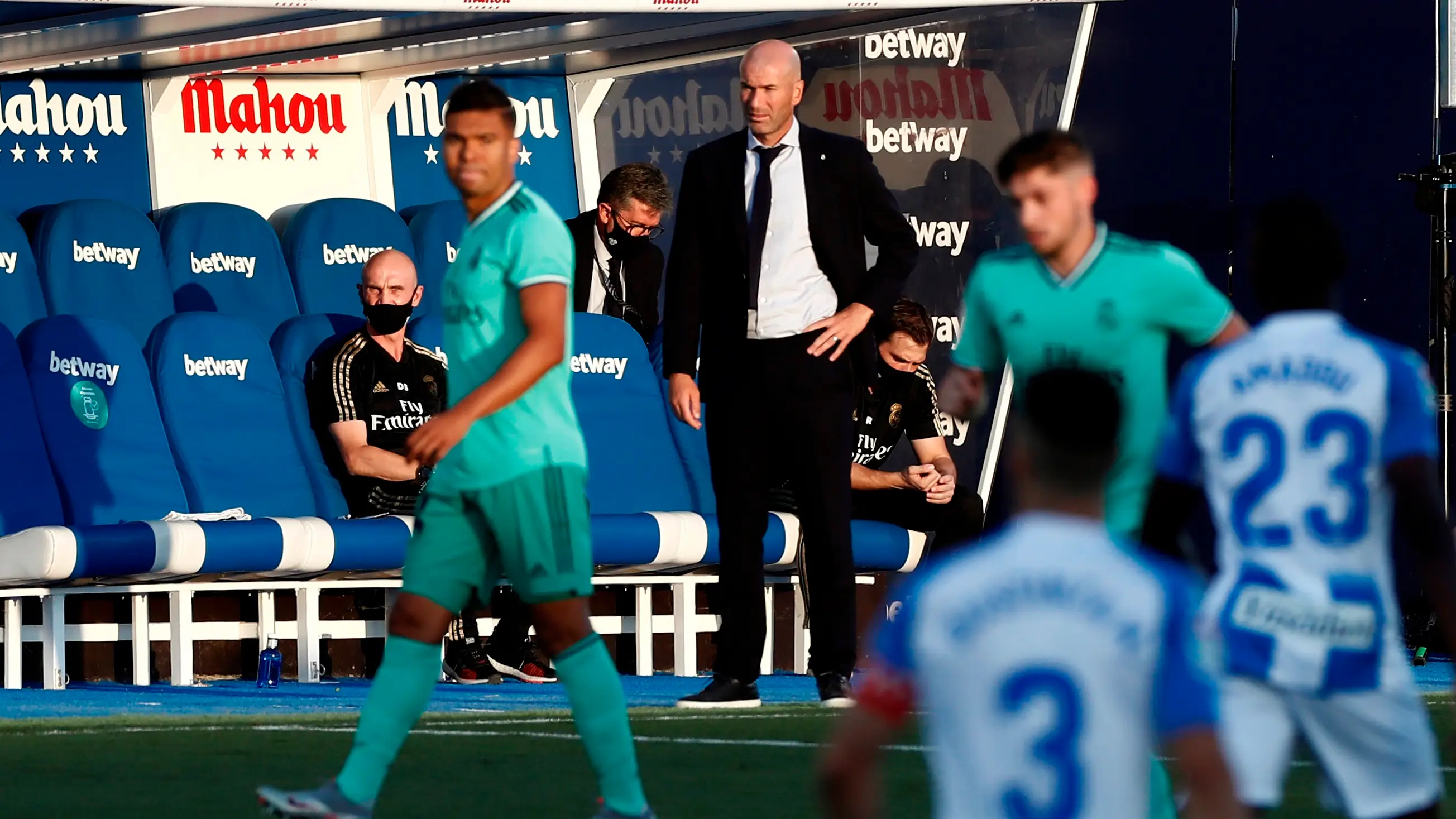 Zidane, en el partido ante el Leganés Zidane, en el partido ante el Leganés