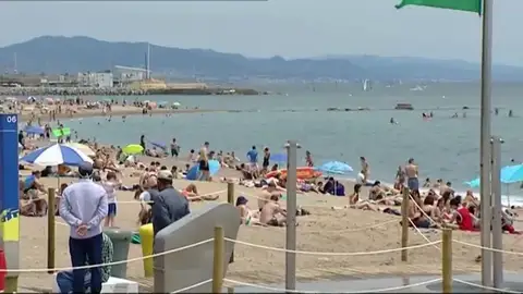 Barcelona reduce el aforo de sus playas un 15% para evitar rebrotes de coronavirus Barcelona reduce el aforo de sus playas un 15% para evitar rebrotes de coronavirus