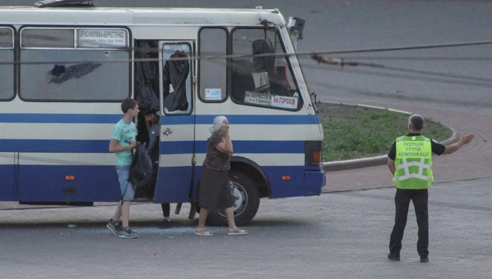 Detienen al hombre que secuestró un autobús en Ucrania 