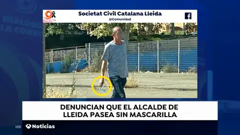 Societat Civil Catalana en Lleida denuncia la falta de responsabilidad del alcalde por no llevar mascarilla Societat Civil Catalana en Lleida denuncia la falta de responsabilidad del alcalde por no llevar mascarilla
