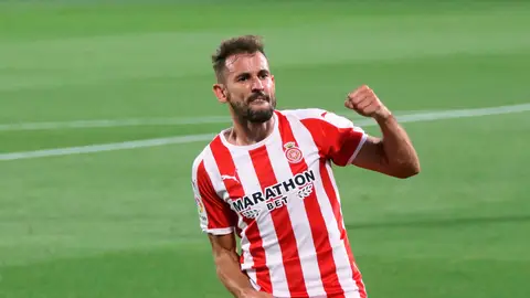 El delantero uruguayo del Girona, Christian Ricardo Stuani, celebra un gol El delantero uruguayo del Girona, Christian Ricardo Stuani, celebra un gol