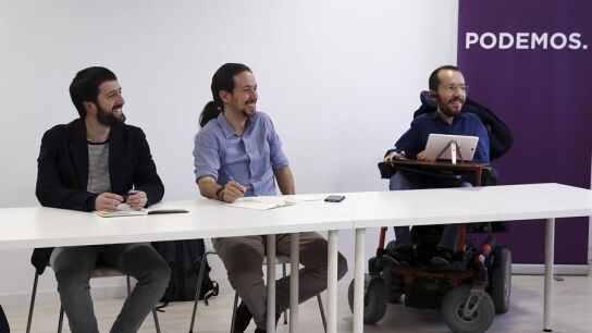 Juanma del Olmo, Pablo Iglesias y Pablo Echenique