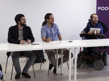 Juanma del Olmo, Pablo Iglesias y Pablo Echenique