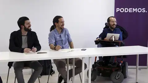 Juanma del Olmo, Pablo Iglesias y Pablo Echenique Juanma del Olmo, Pablo Iglesias y Pablo Echenique