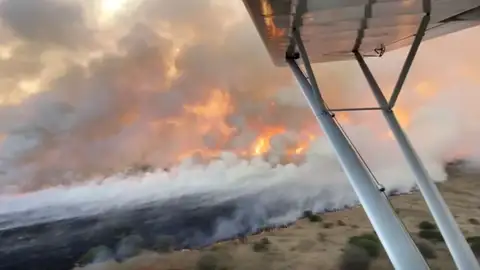 Un incendio arrasa la mayor reserva natural de Kenia Un incendio arrasa la mayor reserva natural de Kenia