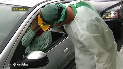 Pruebas de coronavirus en el coche Pruebas de coronavirus en el coche