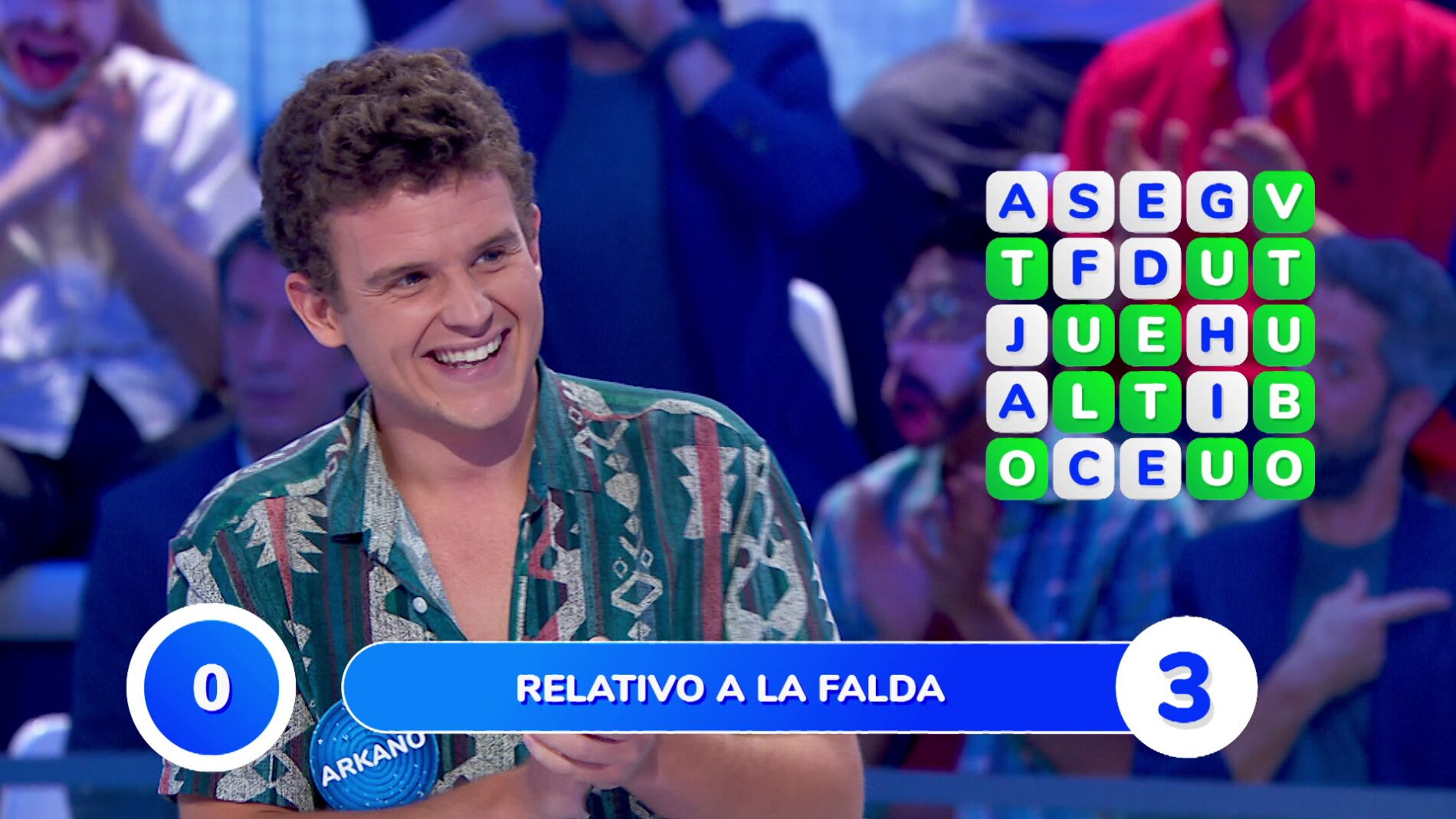 Arkano demuestra sus increíbles dotes de improvisación en la ‘Sopa de Letras’