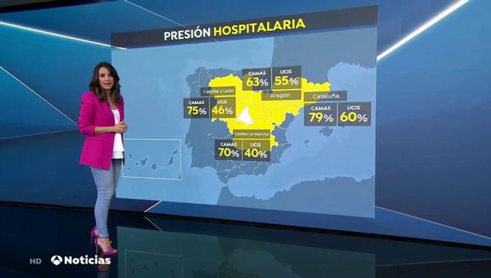 Castilla y León y Aragón ya tienen más del 60% de sus camas de hospital ocupadas