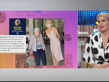 Adriana Abenia se emociona al hablar de su abuela y pide a las residencias de ancianos que se "pongan las pilas" Adriana Abenia se emociona al hablar de su abuela y pide a las residencias de ancianos que se "pongan las pilas"