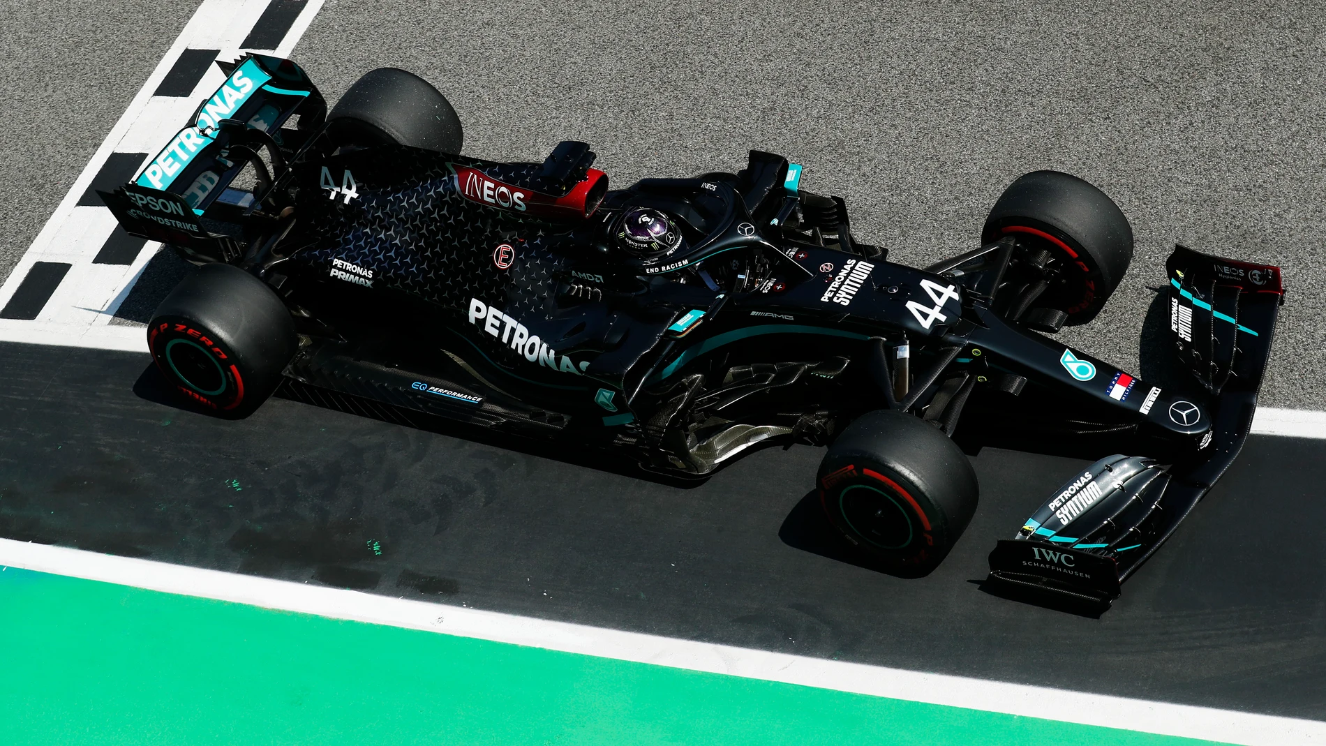 Lewis Hamilton, durante la clasificación en el GP de España Lewis Hamilton, durante la clasificación en el GP de España