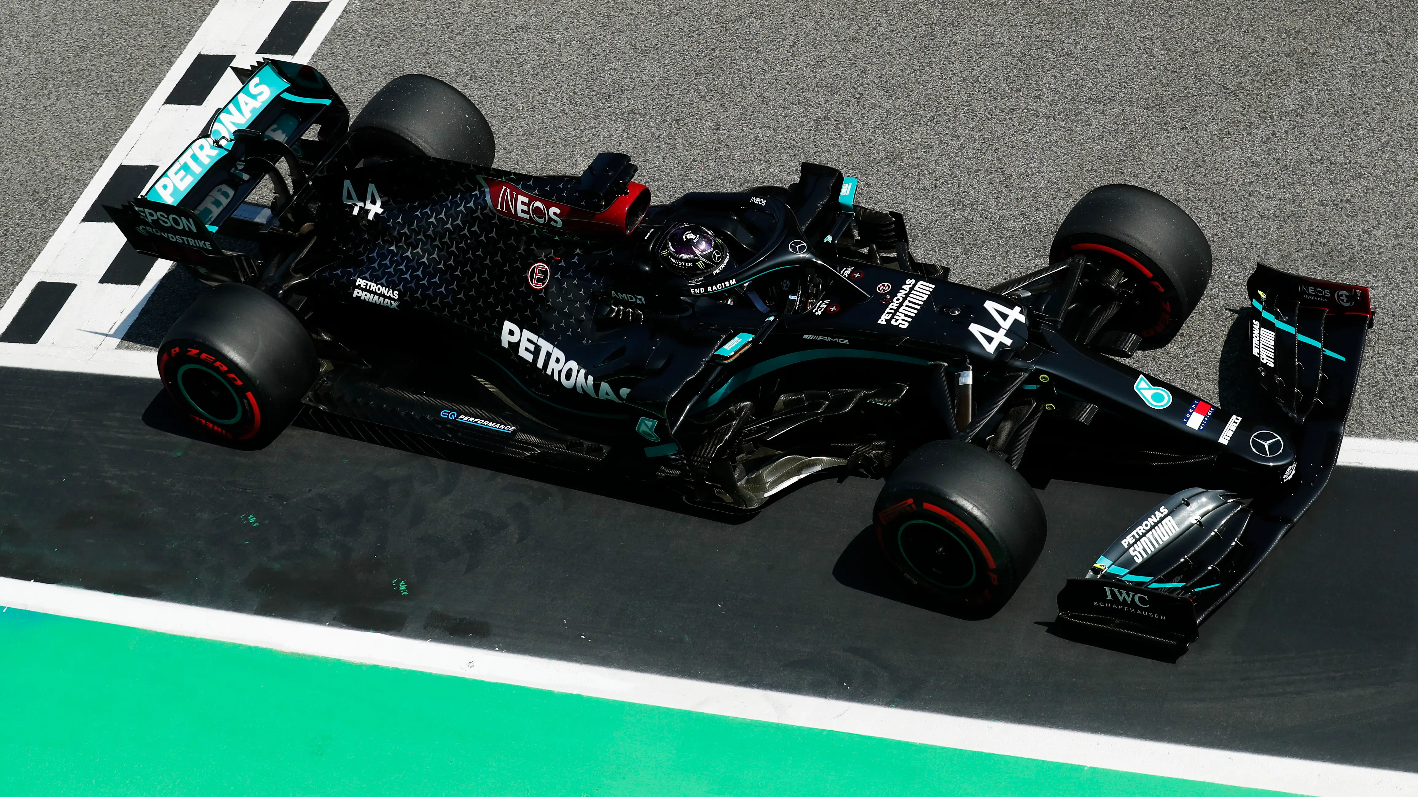 Lewis Hamilton, durante la clasificación en el GP de España Lewis Hamilton, durante la clasificación en el GP de España