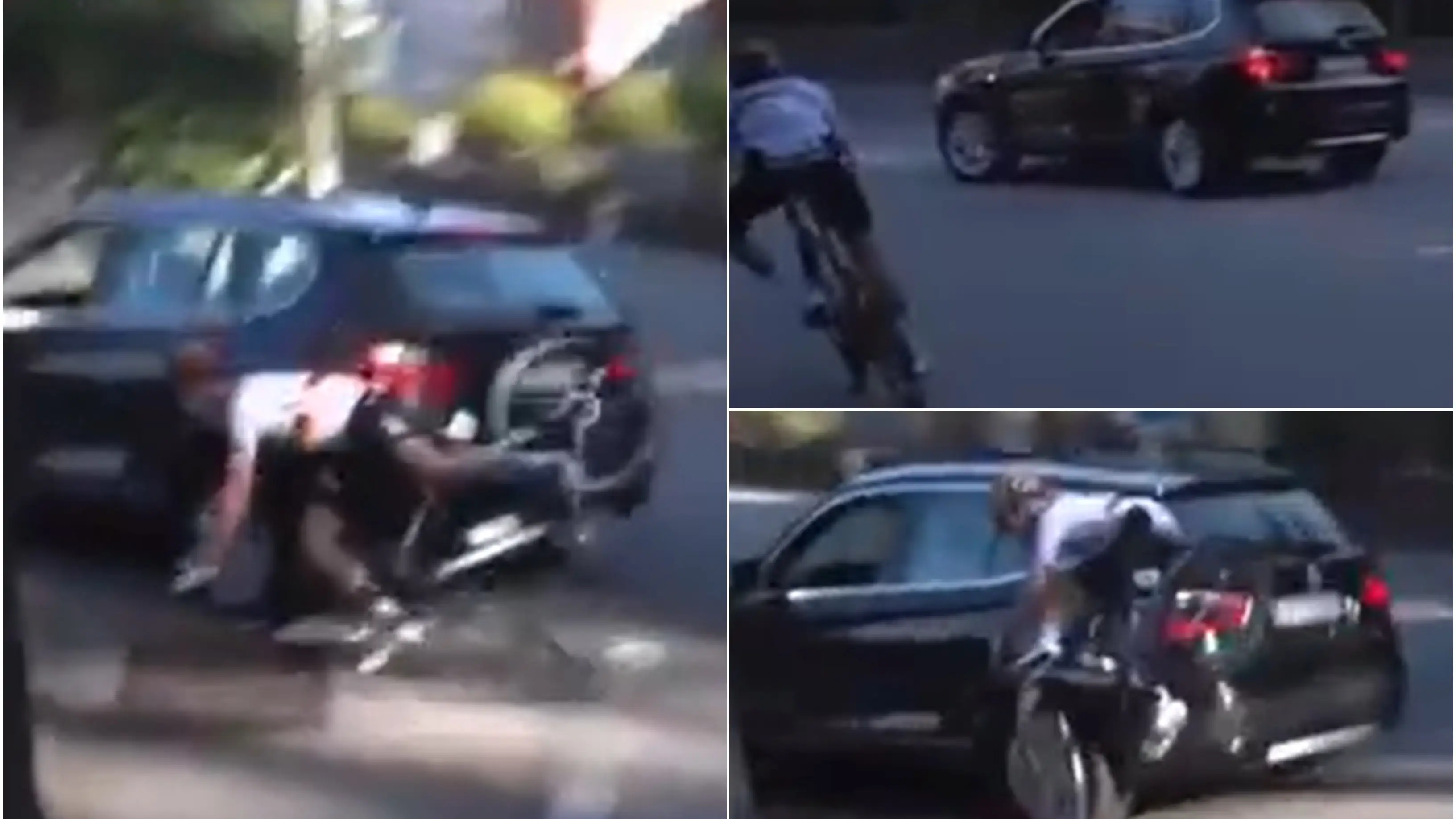 Un coche se cuela en pleno Giro de Lombard&iacute;a arrollando a un ciclista y sembrando el p&aacute;nico en la prueba