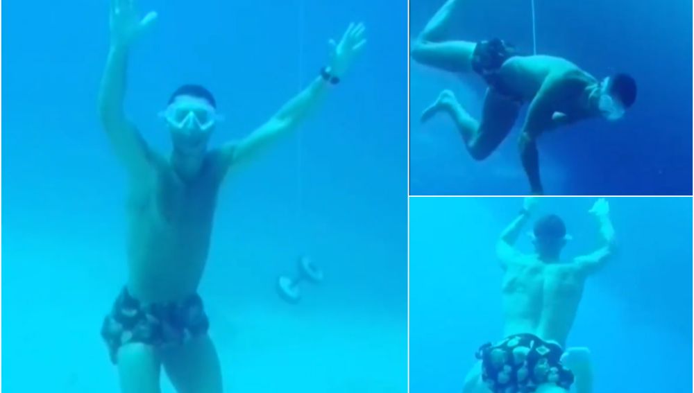 La arriesgada inmersión de Cristiano Ronaldo a 14 metros sin oxígeno: "Llamadme Neptuno"