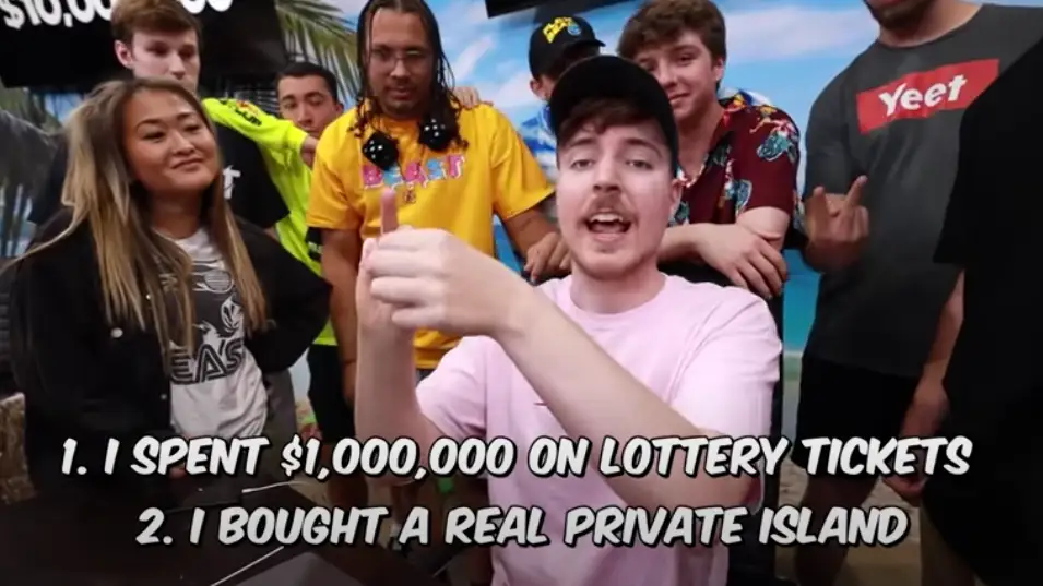 MrBeast, en acción en su canal de Youtube MrBeast, en acción en su canal de Youtube