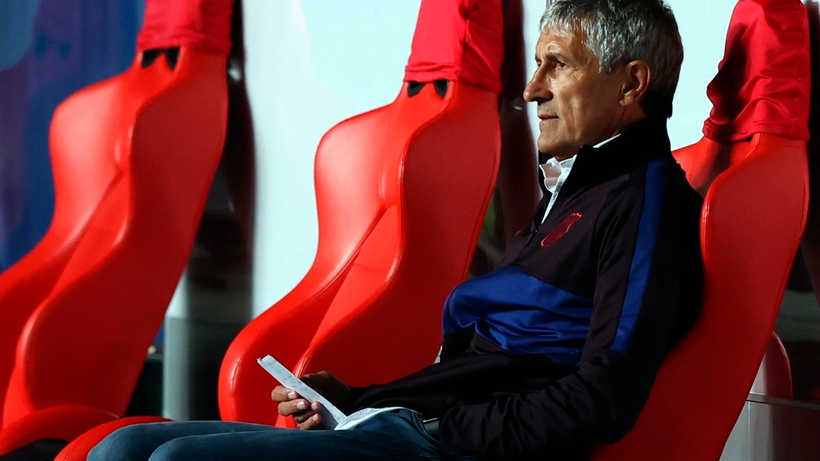 Quique Setién, en el partido ante el Bayern Quique Setién, en el partido ante el Bayern