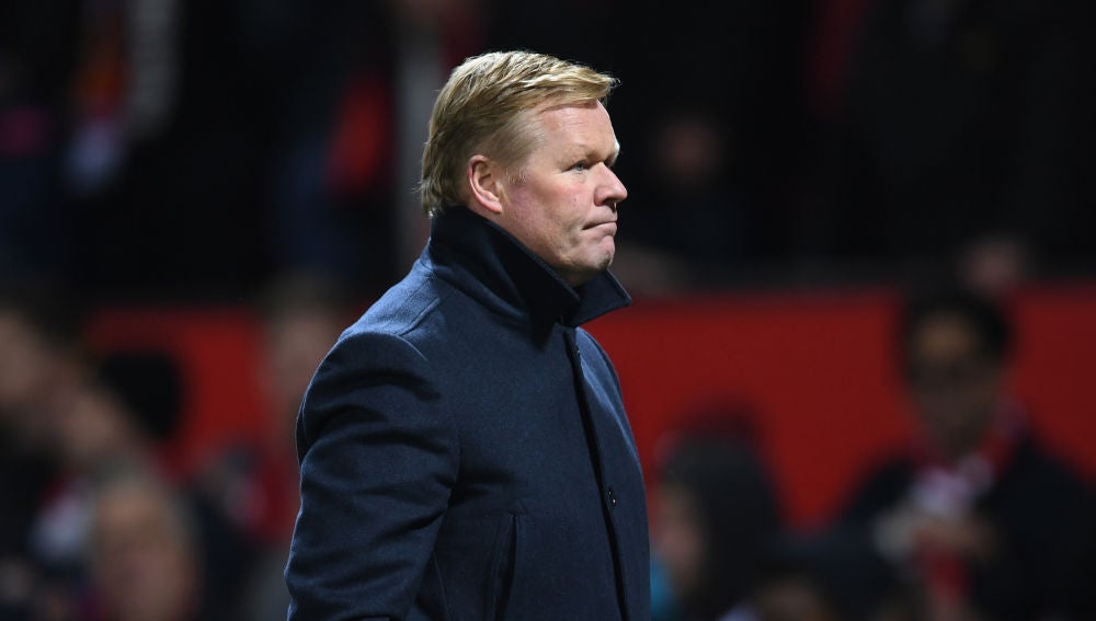 Ronald Koeman, en un partido de la selección holandesa