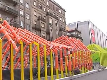 Polémica en Vigo por la construcción de una rampa mecánica para subir la cuesta de la Gran Vía